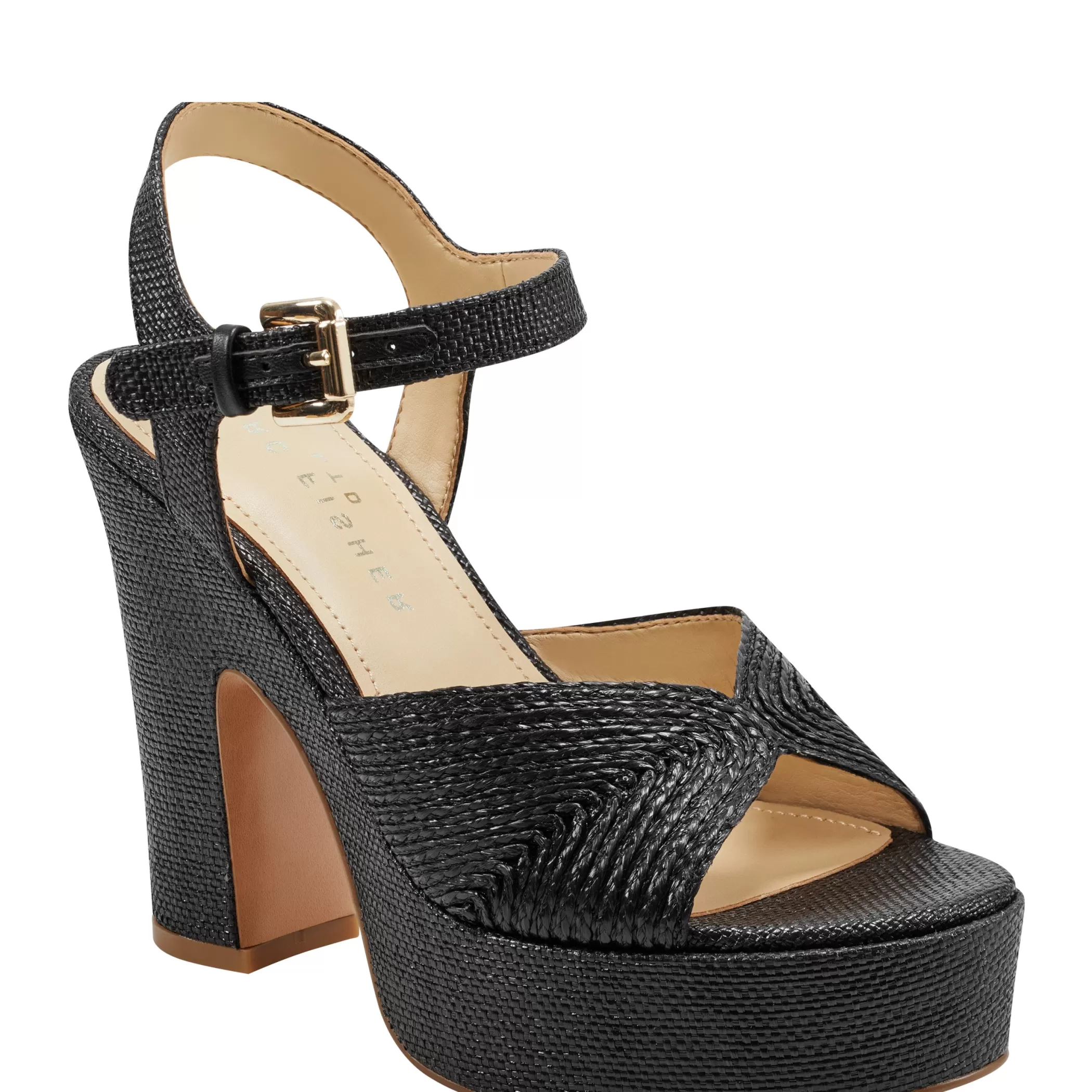 Fashion Marc Fisher Starla Block Heel Platform Sandal Black