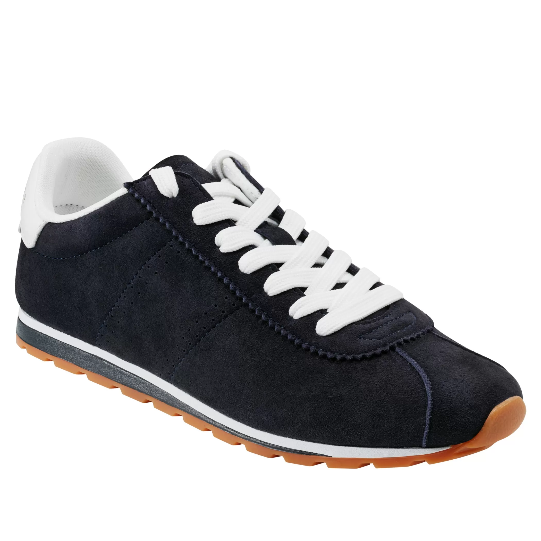 New Marc Fisher Teddy Laceup Sneaker Navy Suede