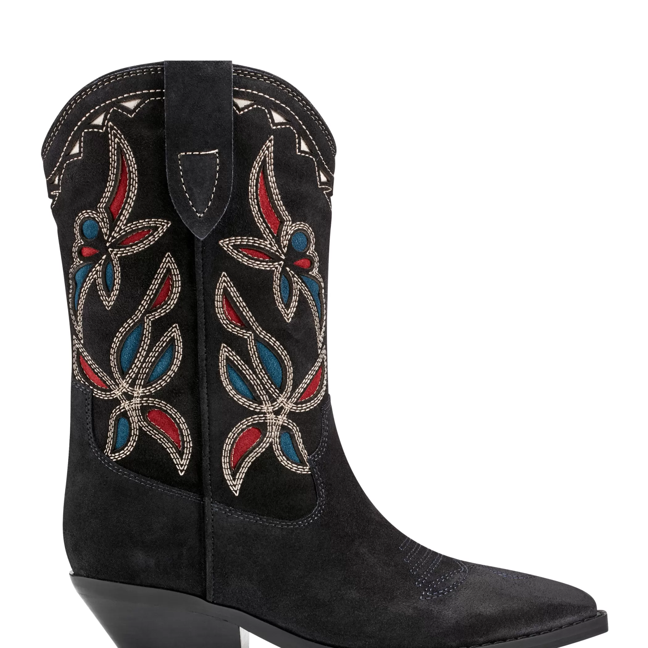 Outlet Marc Fisher Trista Western Boot Dark Blue Suede