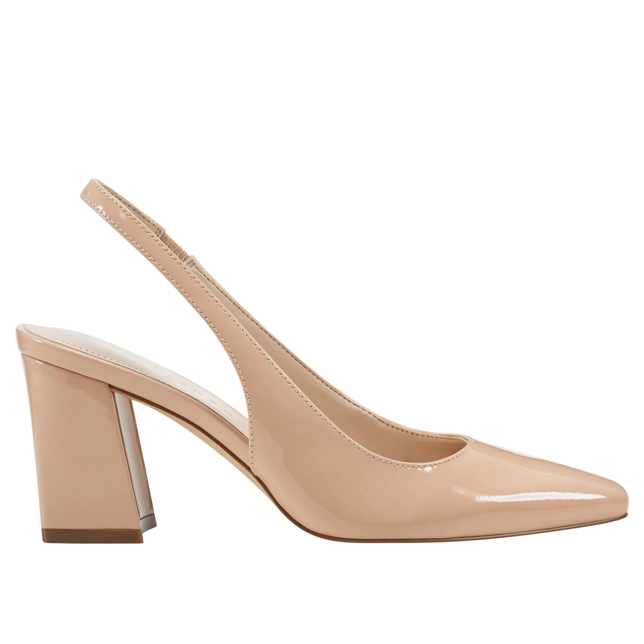 Best Marc Fisher Valinda Slingback Heel Nude Patent Leather