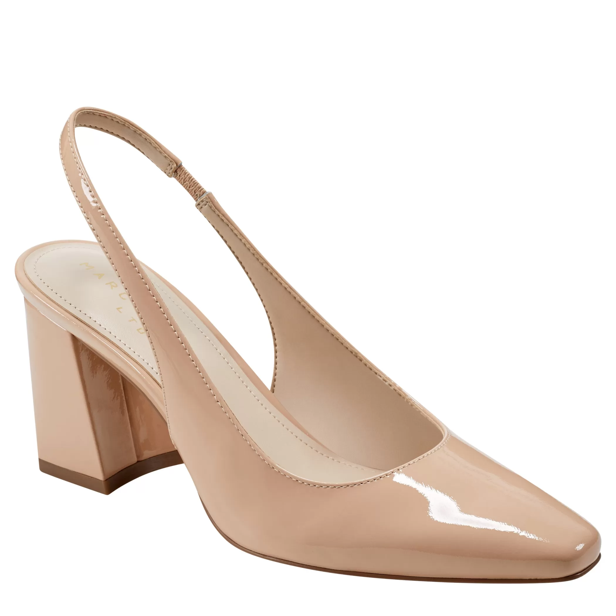 Best Marc Fisher Valinda Slingback Heel Nude Patent Leather