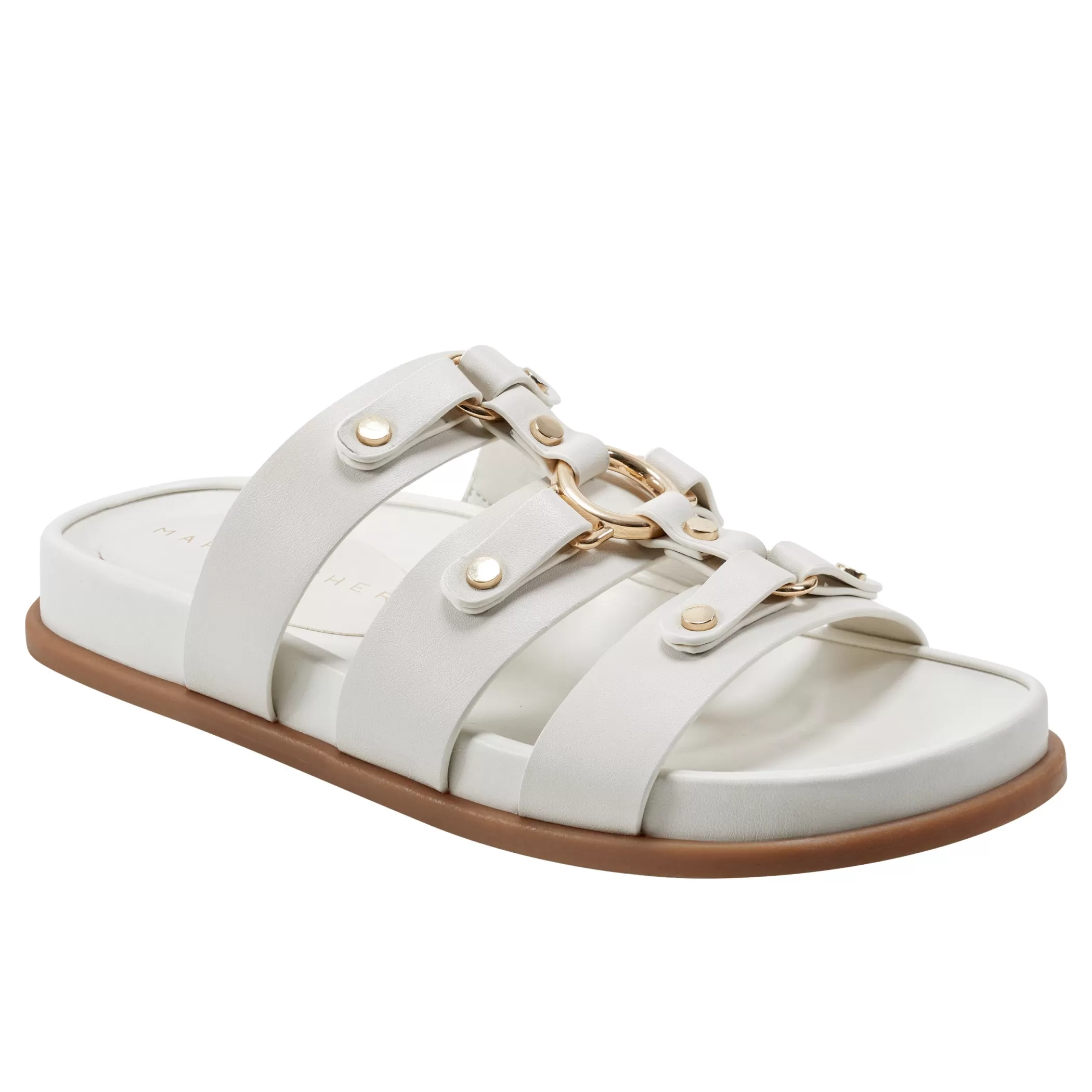 Fashion Marc Fisher Verity Flat Footbed Sandal Chic Cream