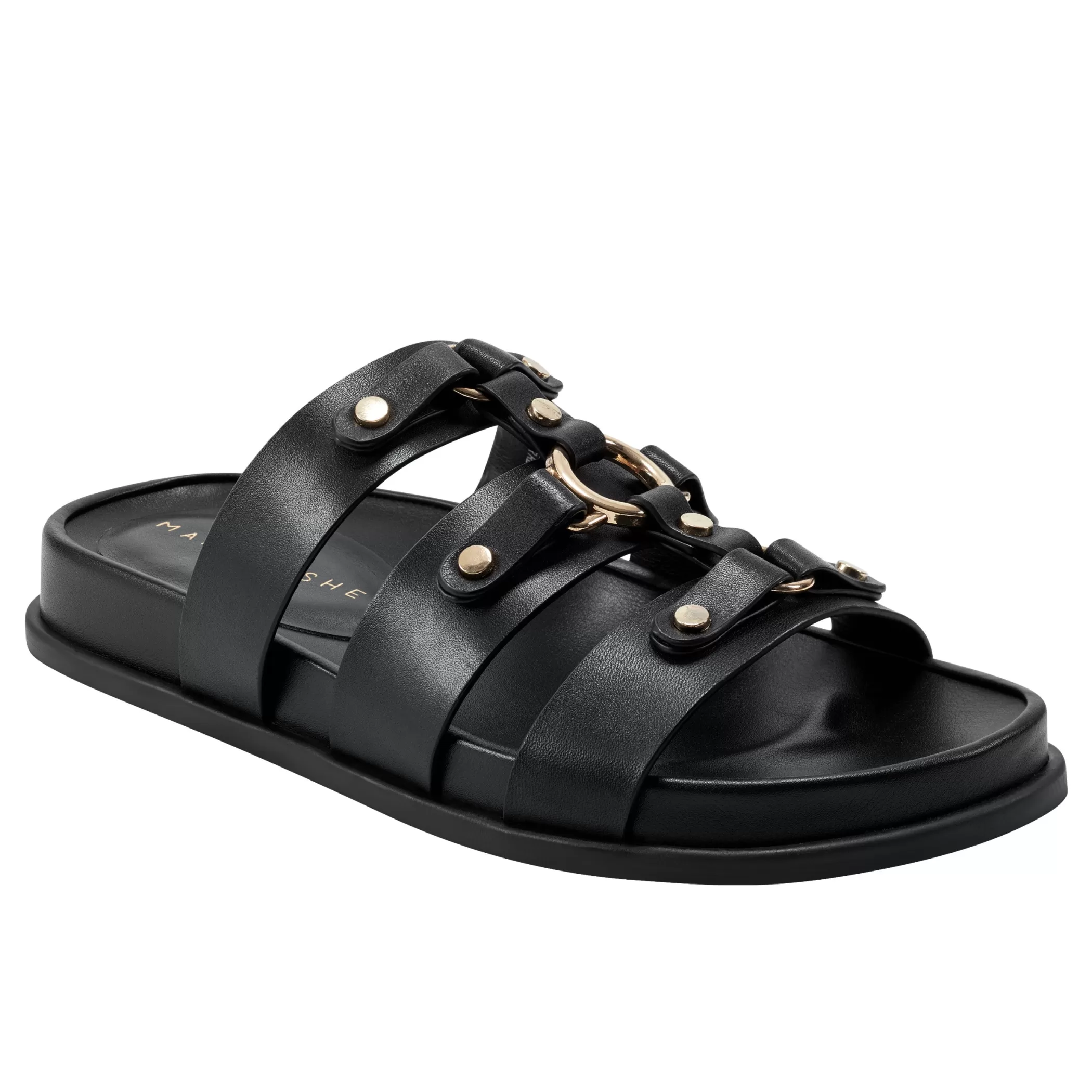 Shop Marc Fisher Verity Flat Footbed Sandal Black