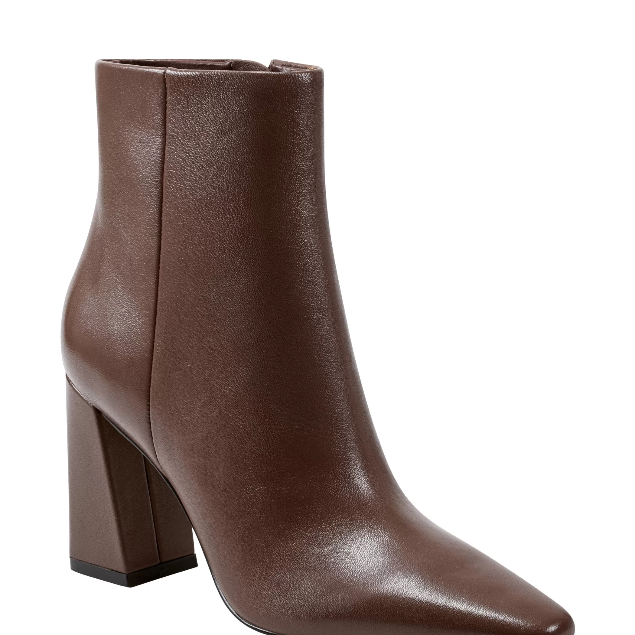 New Marc Fisher Yanara Heeled Bootie Dark Brown Leather