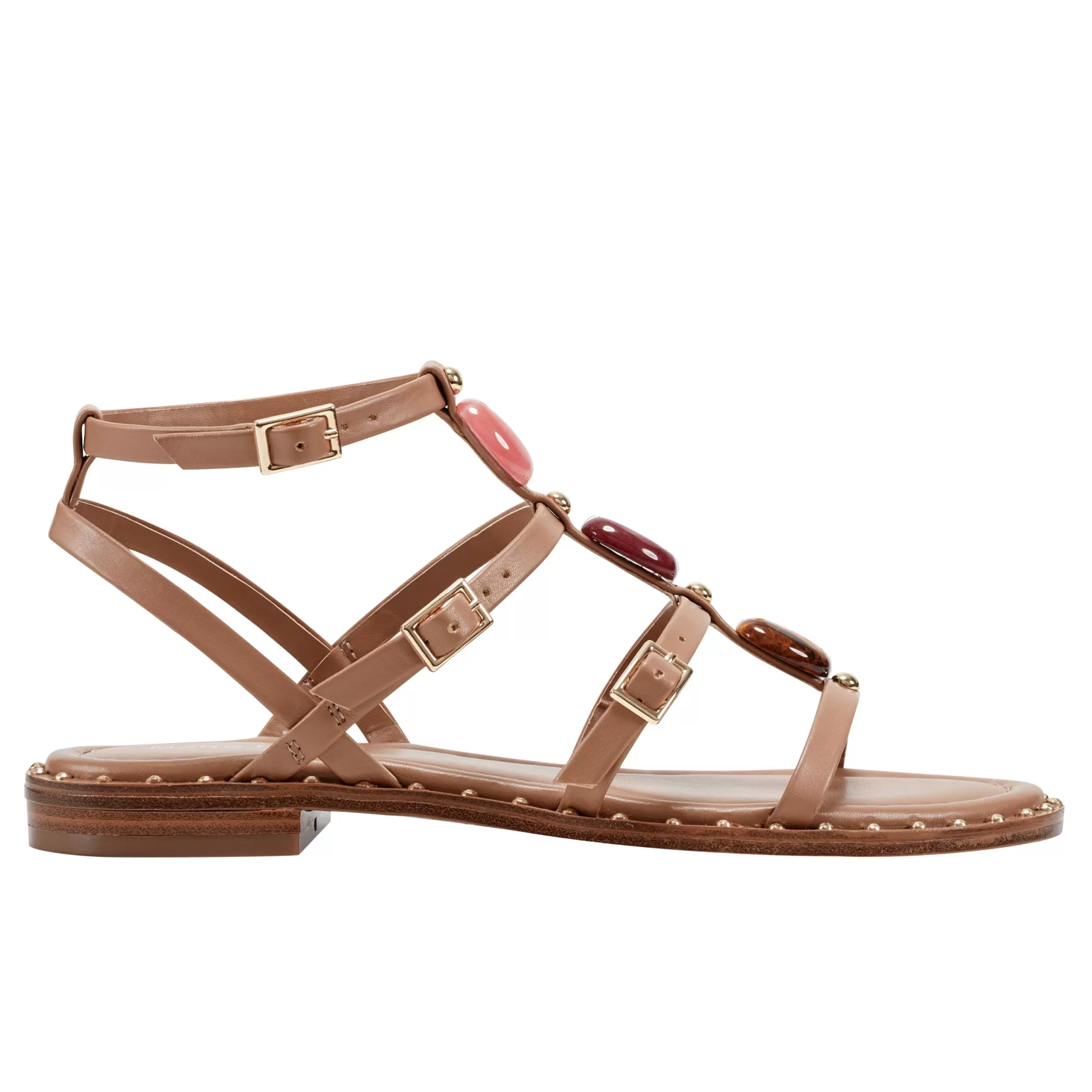 Shop Marc Fisher Yessah Gladiator Sandal Dark Natural