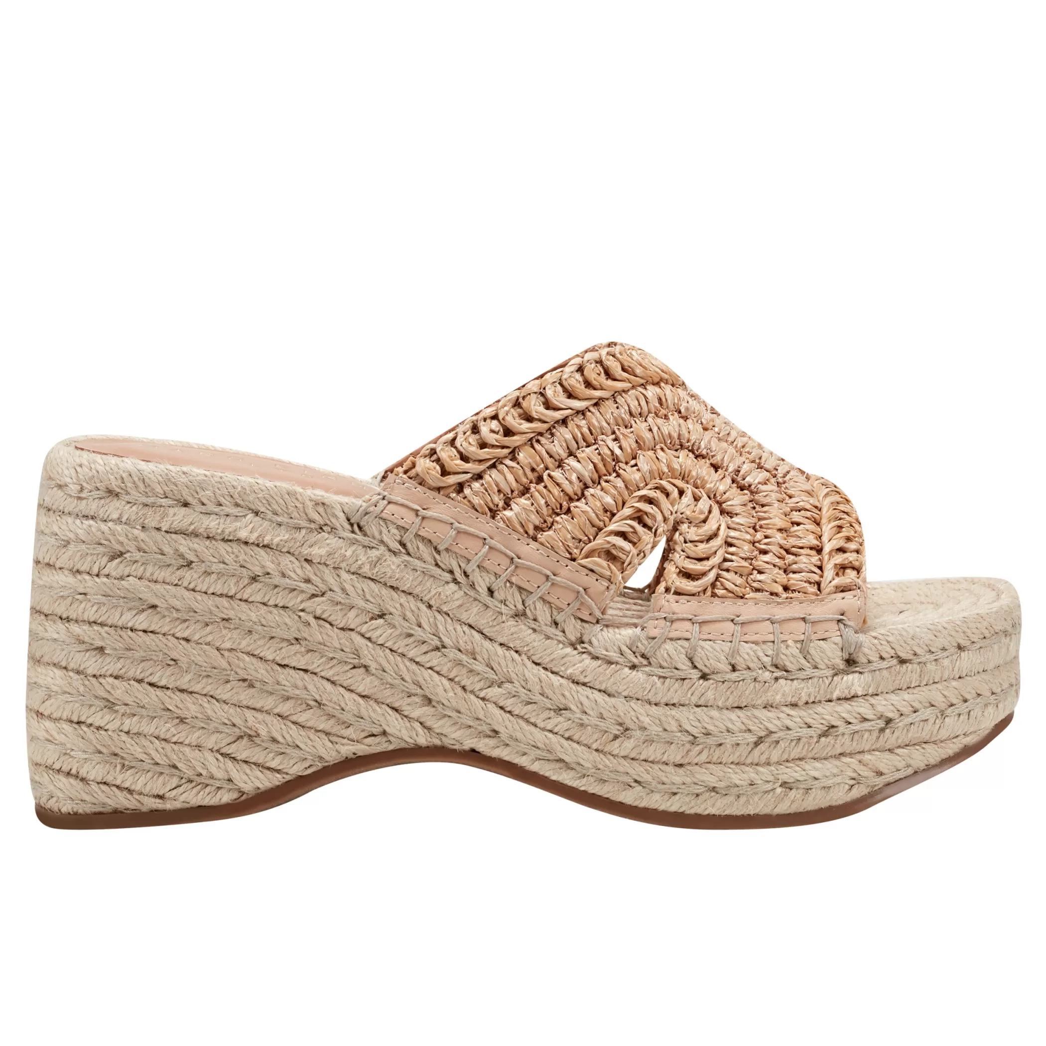 Outlet Marc Fisher Zakki Platform Espadrille Sandal Light Natural