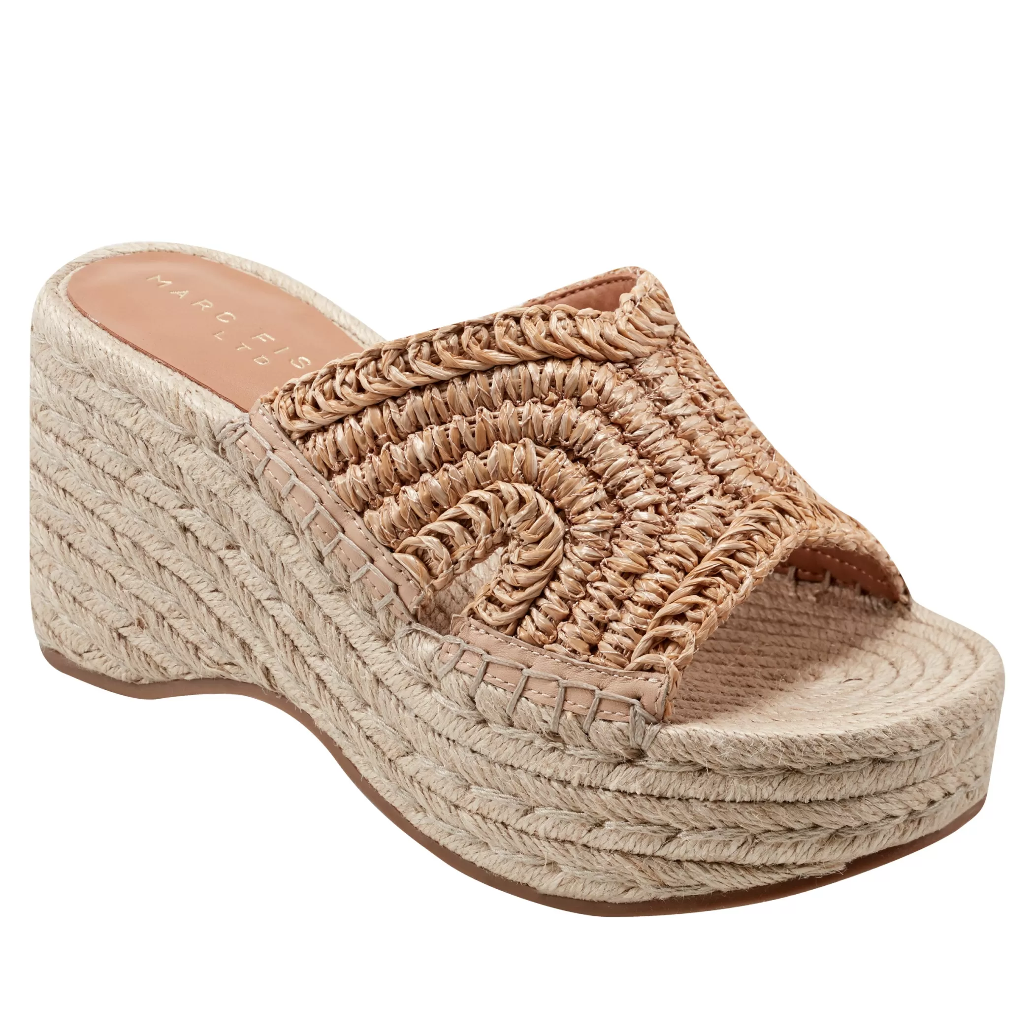 Outlet Marc Fisher Zakki Platform Espadrille Sandal Light Natural