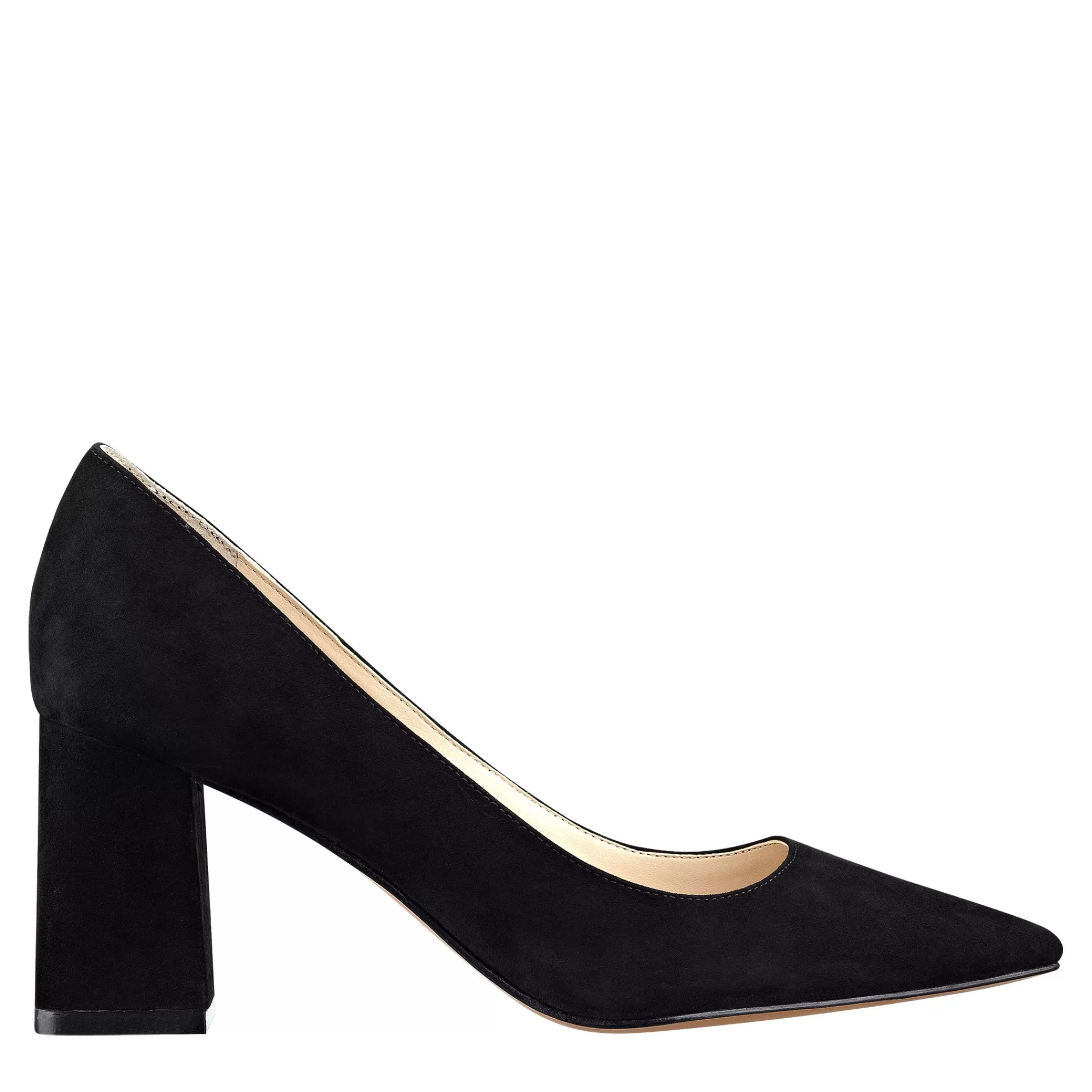 Online Marc Fisher Zala Block Heel Pointy Toe Pump Black Suede