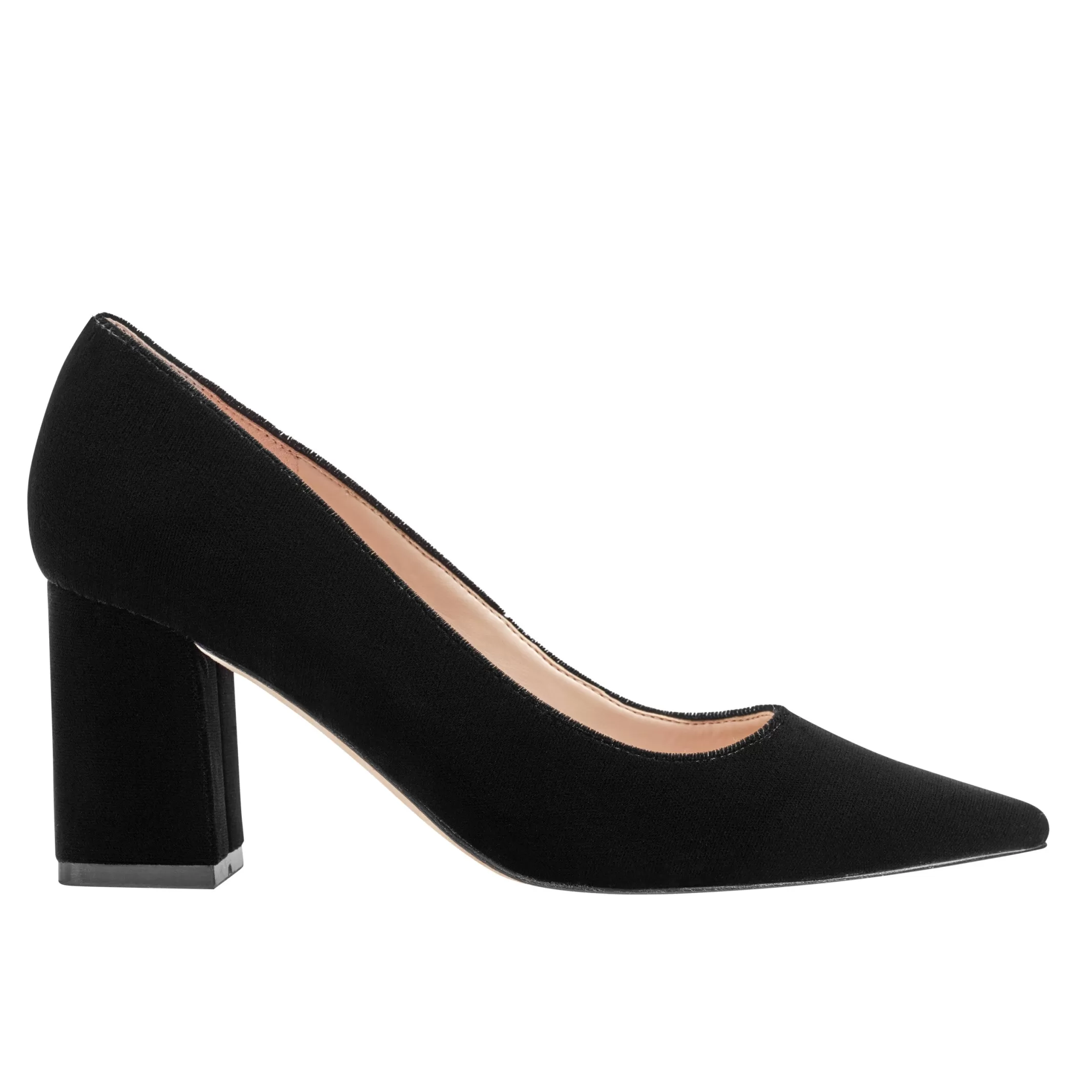 Best Marc Fisher Zala Block Heel Pointy Toe Pump Black Velvet