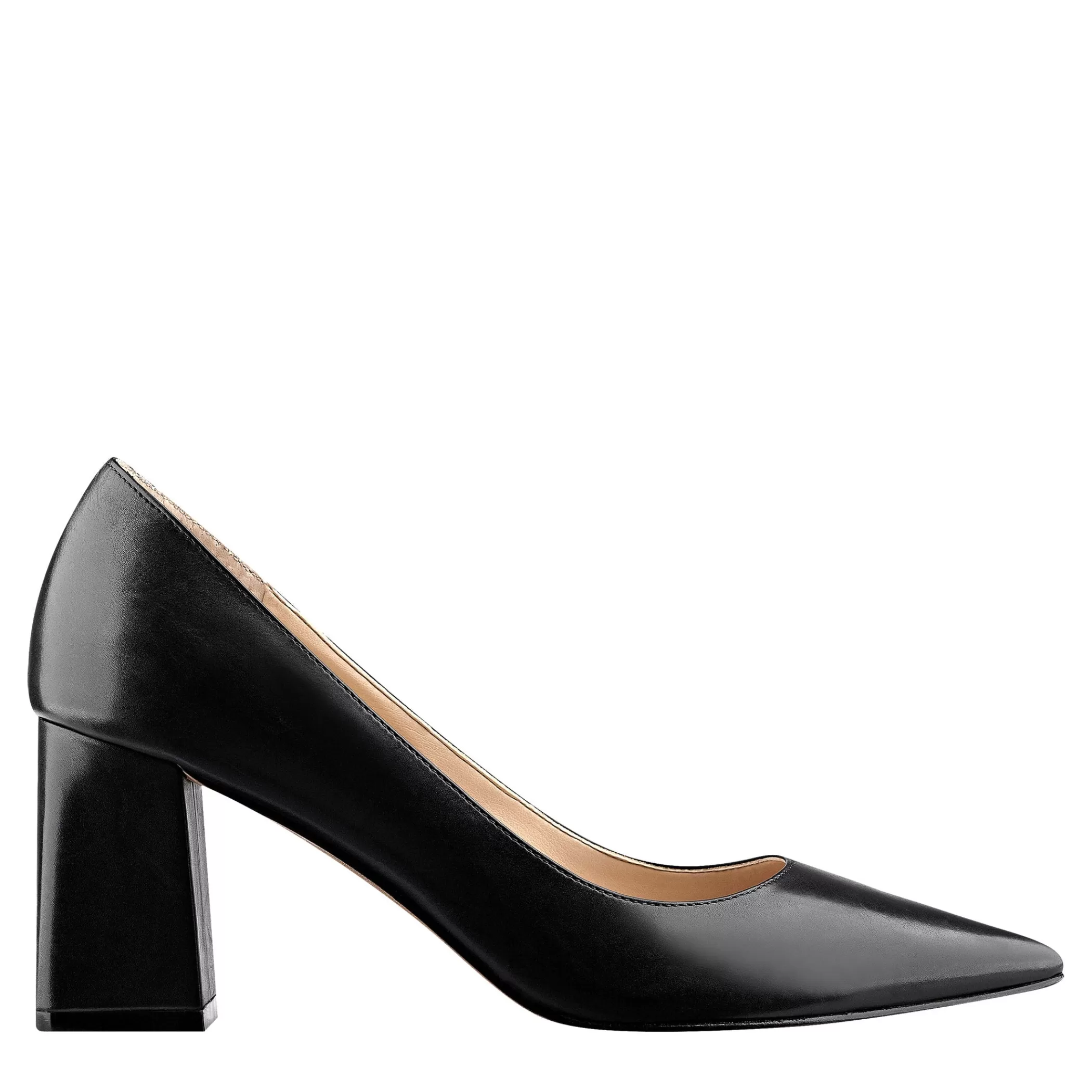 Clearance Marc Fisher Zala Block Heel Pointy Toe Pump Black Leather