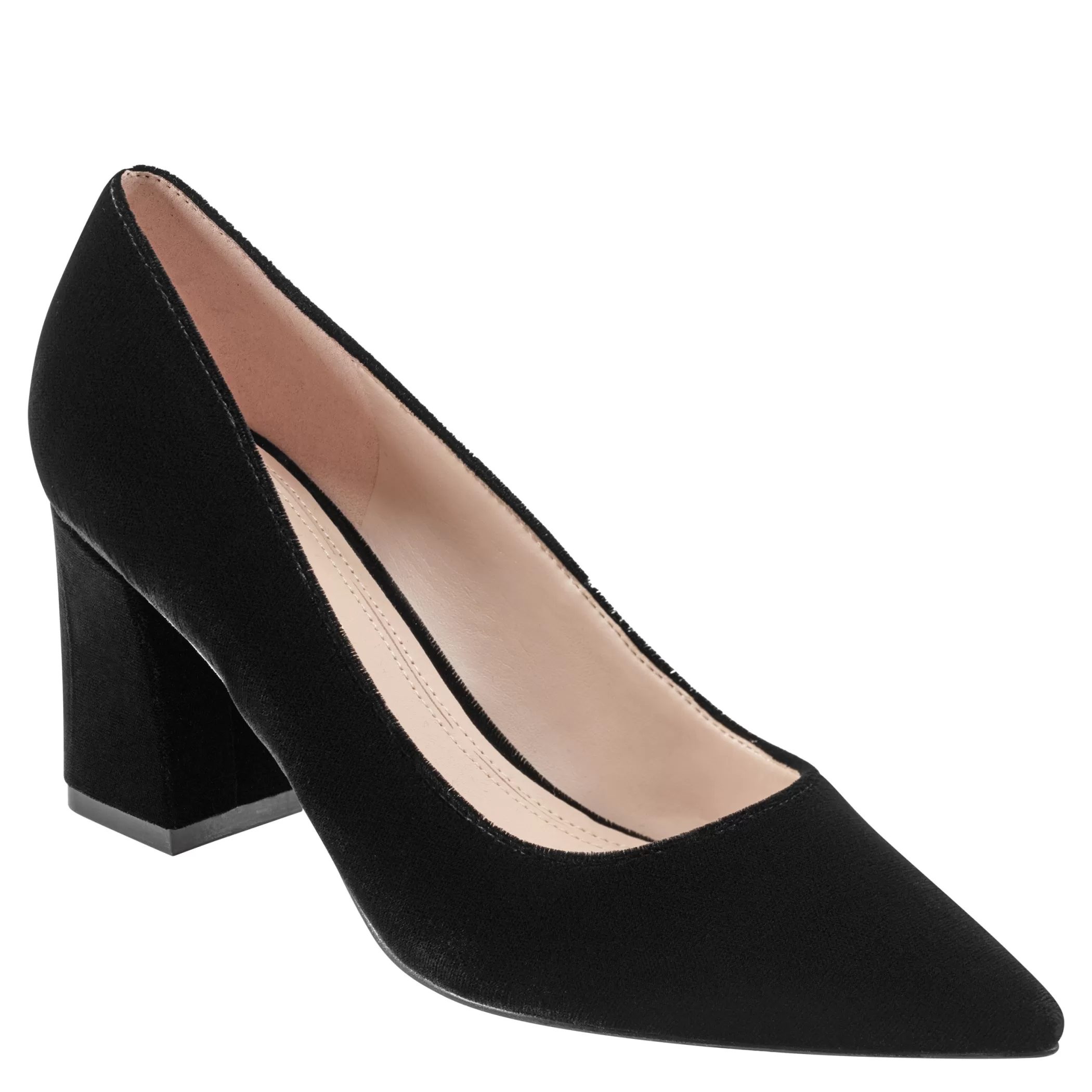 Best Marc Fisher Zala Block Heel Pointy Toe Pump Black Velvet