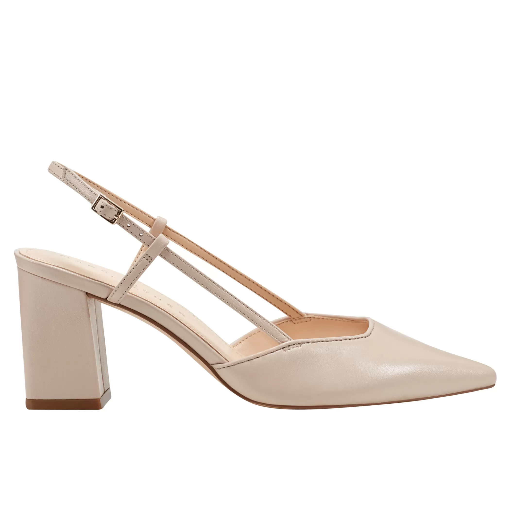 Outlet Marc Fisher Zester Slingback Pump Natural Leather