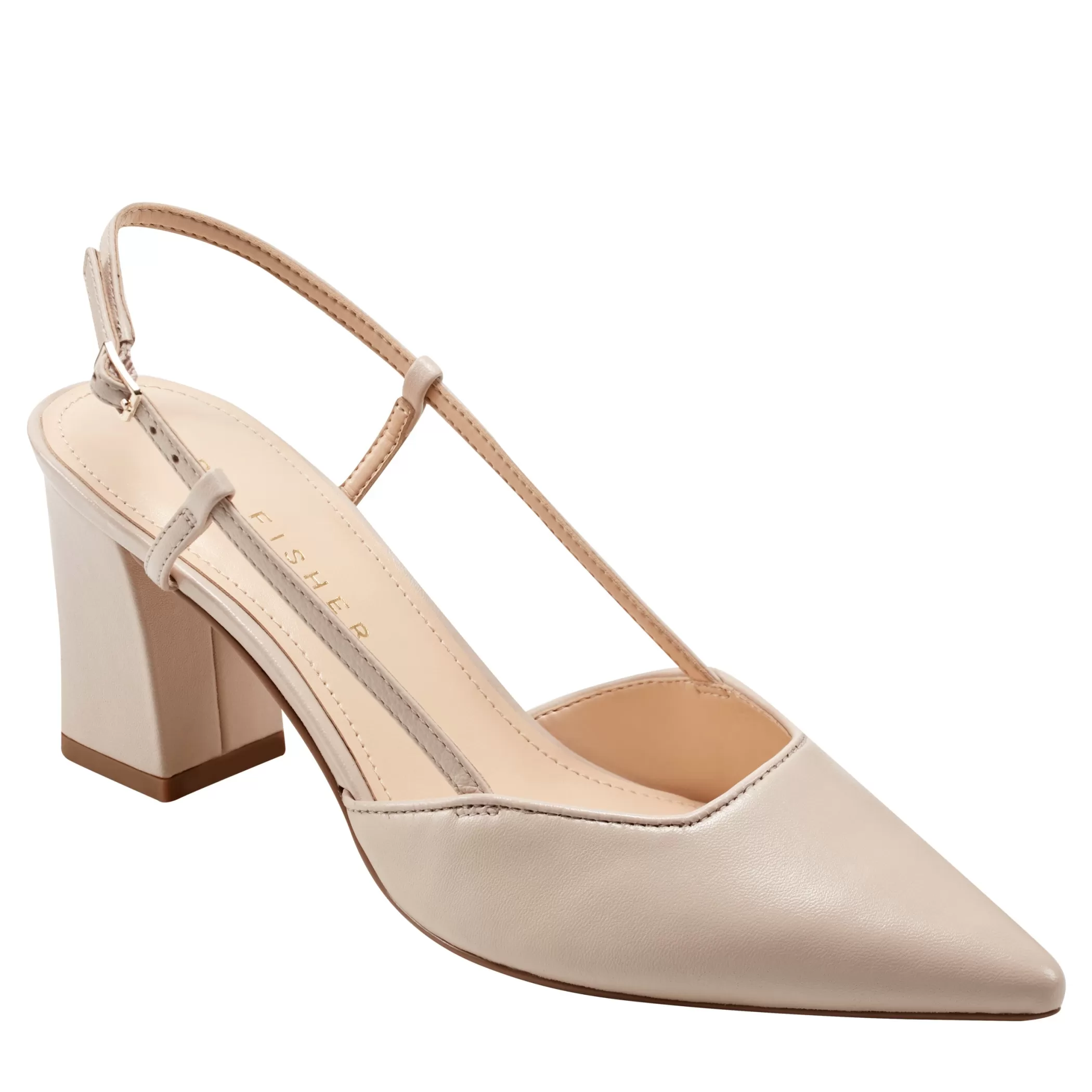 Outlet Marc Fisher Zester Slingback Pump Natural Leather